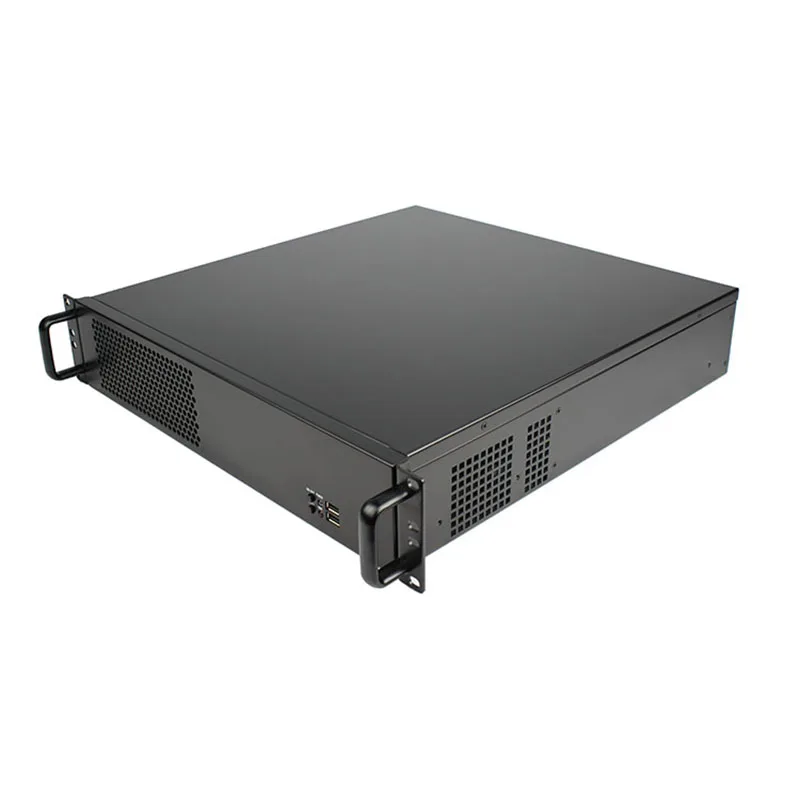 Stainless Steel 450mm Short Depth 2U ATX Server Case with Full PCI