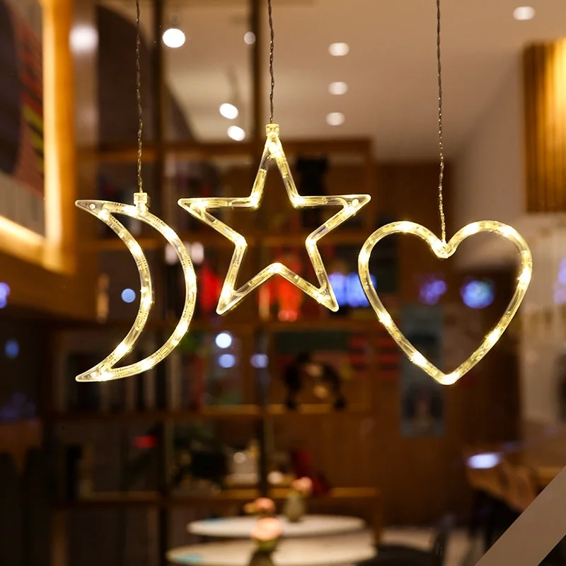 LED Flashing Light Sucker Window Hanging Tree Creative Decoration Christmas Light