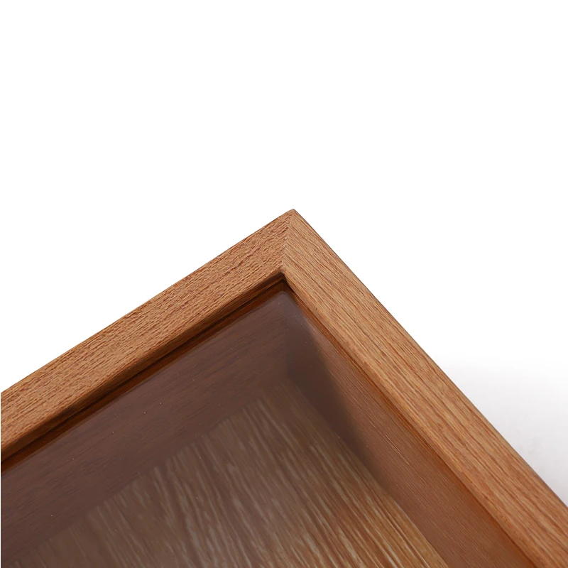 Wholesale Custom 3d Wood Picture Frame Wooden Medal Box Double Glass