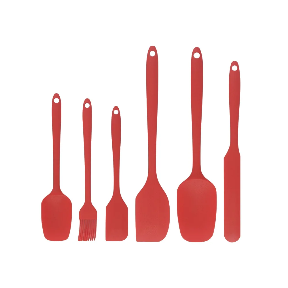 Flexible Food-Grade Silicone Spatula Set Heat Resistant Kitchen Cooking & Baking Scraper Non-Stick Cookware Accessories