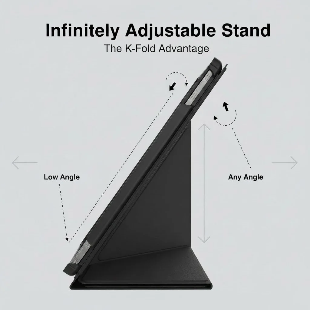 product laudtec  pcpu leather e reader case with pen slot  k shaped kickstand for viewing for remarkable paper pro  black-3