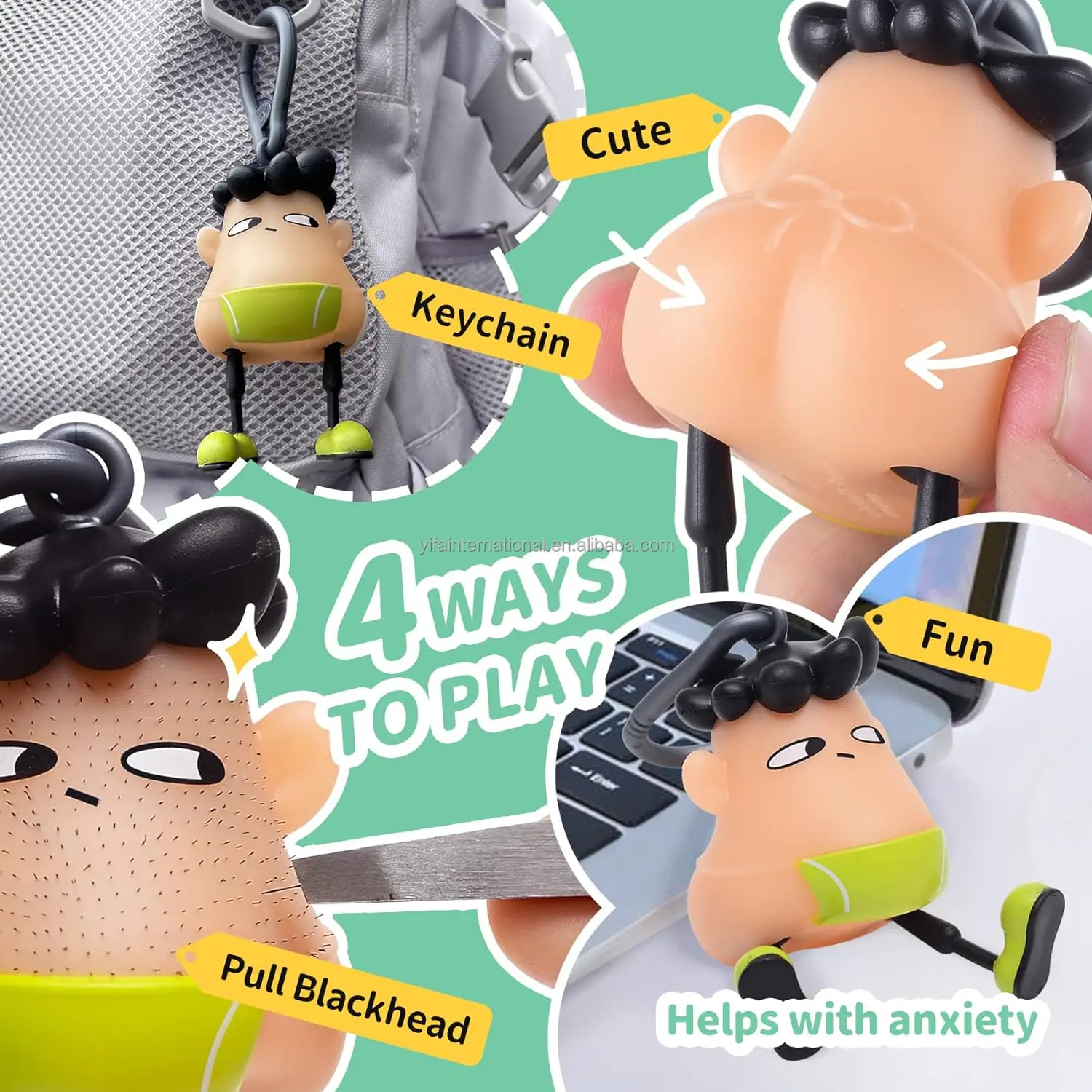 thumbnail image 2 of Sensory Pop Toy Alien Pimple Popper Fidget Toy - Reusable Stress Relief With Self-Filling Filler Tools Reusable Popping Sensory Toy 2 of 14