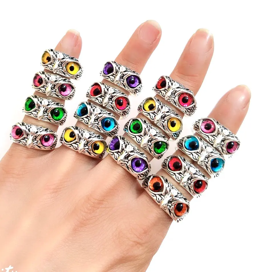 Wholesale Top Color Eyes Vintage Cute Owl Animal Rings For Man And Women  Punk Hot Jewelry 2023 - Buy Rings,Animal Rings,Eyes Rings Product on  
