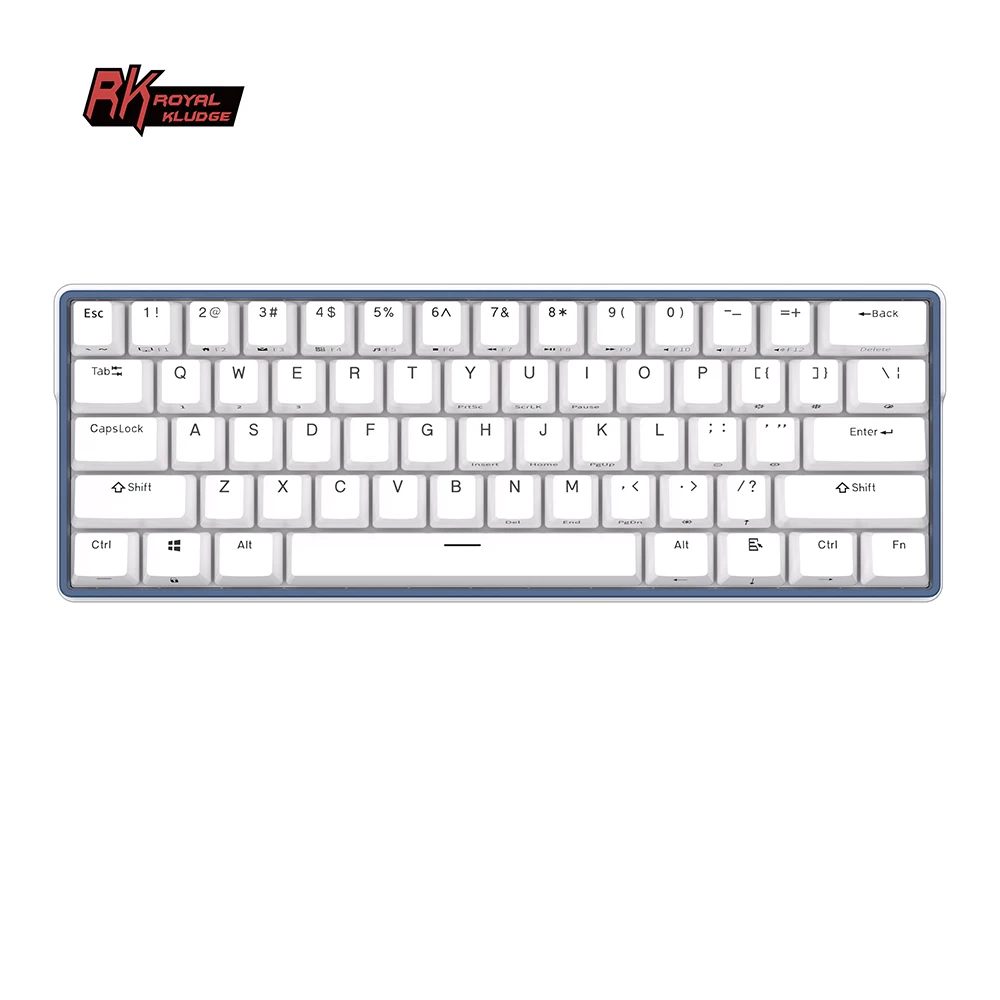Royal Kludge Rk61 Plus Custom Colorblock Keycaps 61 Keys 3 Mode Rgb Mechanical Keyboard Wireless Gaming Tastatur Hotswap
