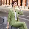Set Top verde + pantaloni