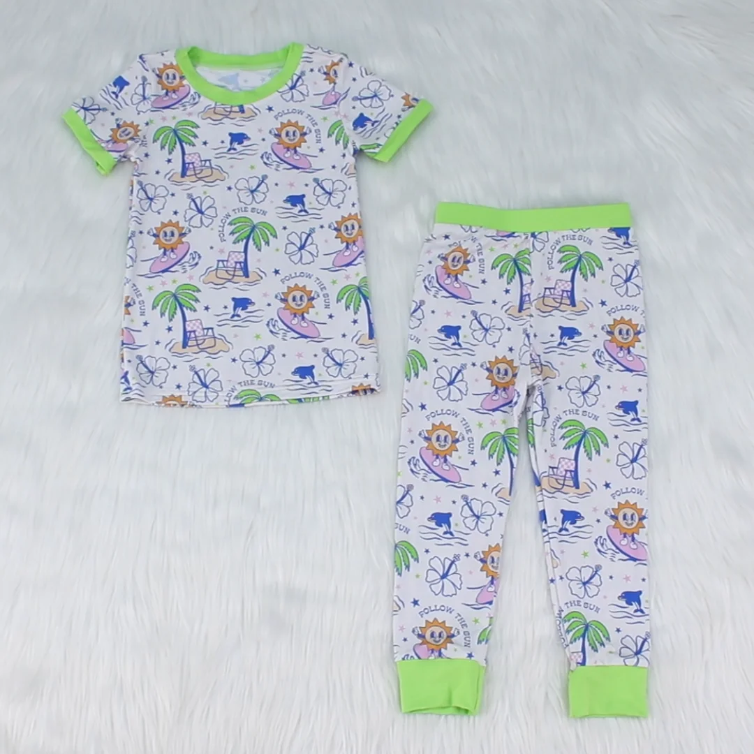 New Arrival Custom Family Sleepwear Summer Kids Bamboo Viscose Pajama ...