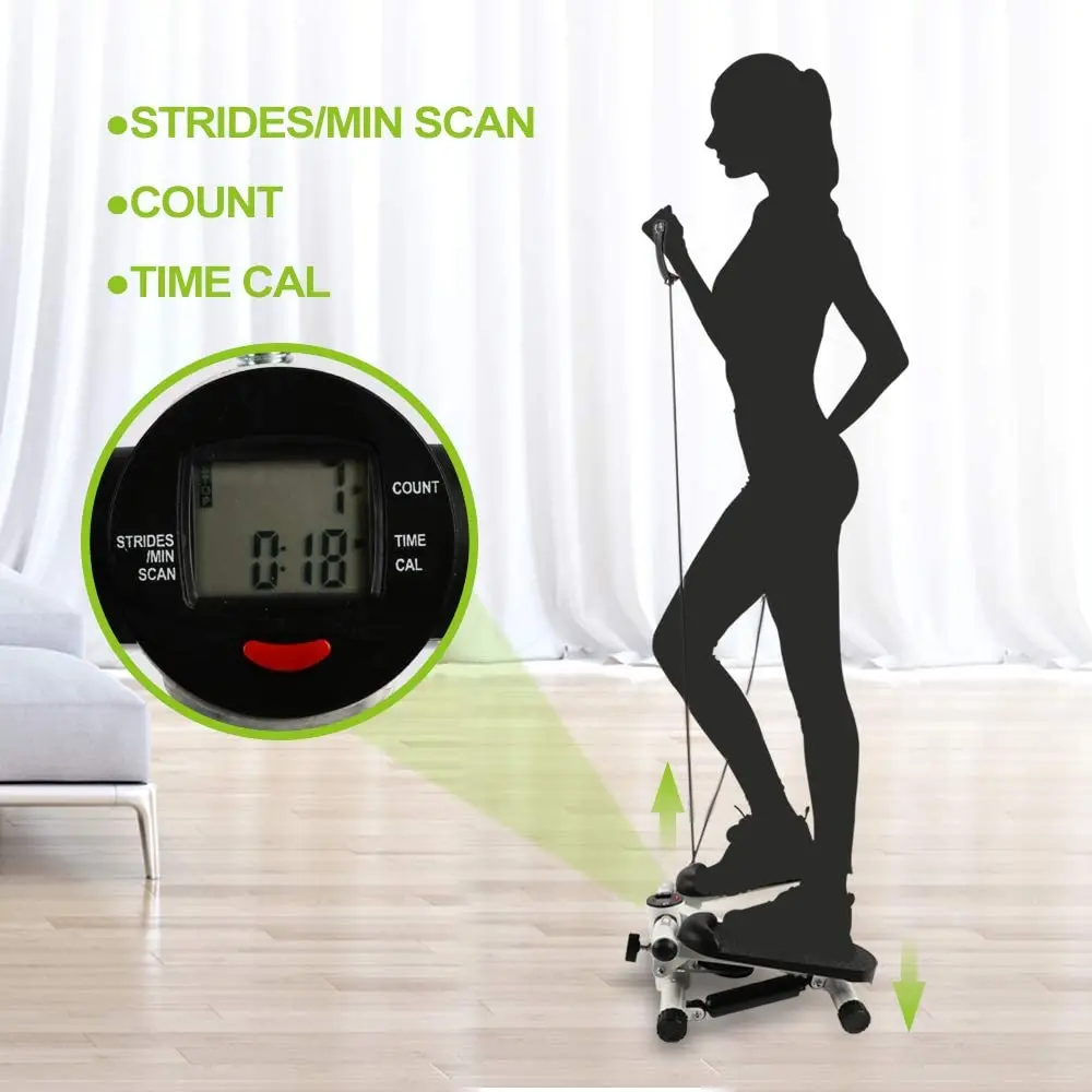 l0100 home mini stepper exercise machine aerobic fitness equipment stepper mini exercise stepper with resistance bands-2
