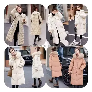 High Quality Custom Glossy Shiny Thick Heavy Winter Fashion Coat Women Bubble Puffer   With Hood