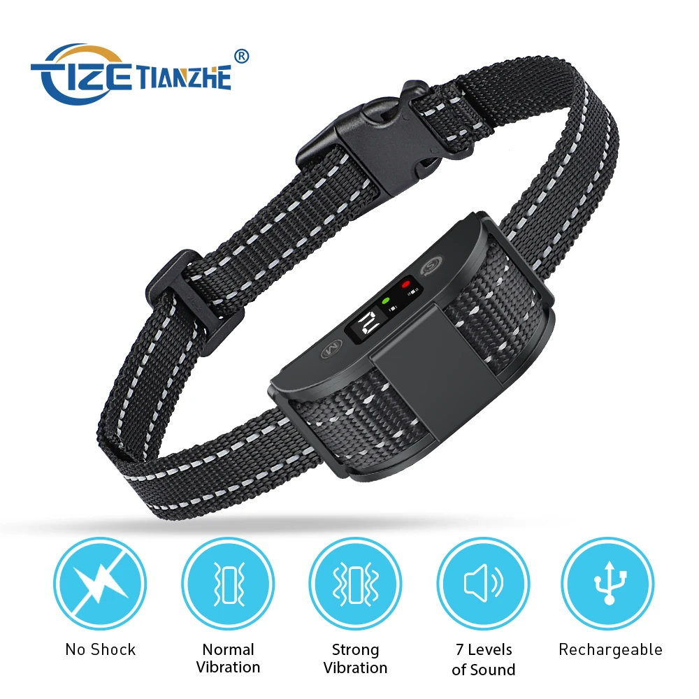 New Arrival Static Shock Rechargeable Dog Bark Stop Collar Anti Barking
