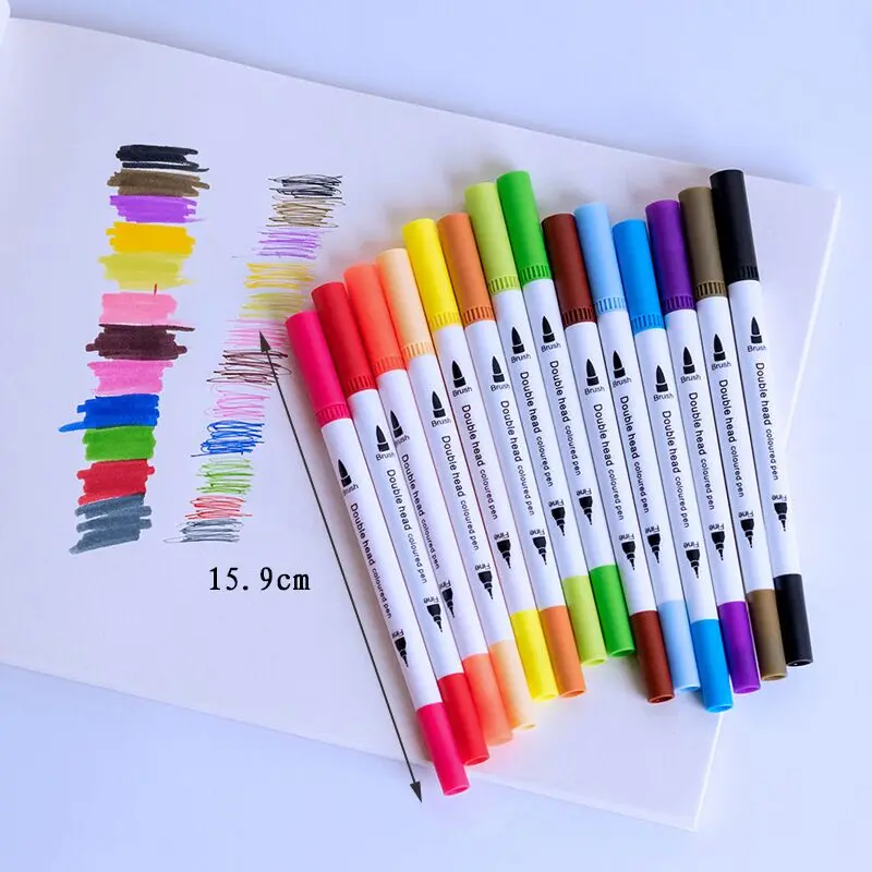 colorful watercolor pen set brushes pens set fineliner for