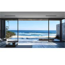 AMJ AS2047 NFRC Thermal Break Waterproof Outdoor Aluminum Luxury Modern Pergolas Sliding Doors Patio Sliding Glass Doors