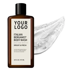 Men's Citrus Bergamot 3-in-1 Body Wash Exfoliating Shower Gel Whitening Brightening Essential Oils Rejuvenating Body Cleanser