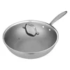 Wok nero 30 cm in acciaio inox SUS304