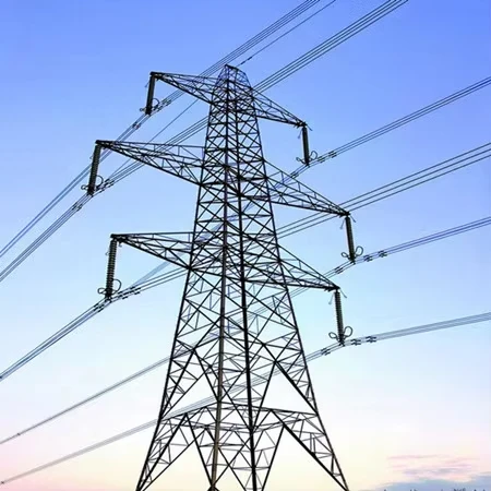 برج خط نقل كهربائي فولاذي عالي الجهد مجلفن بالغمر الساخن وفق معيار ASTM A123، بجهود ١٠ كيلوفولت و٣٣ كيلوفولت و١١٠ كيلوفولت و٢٢٠ كيلوفولت و٣٣٠ كيلوفولت و٥٠٠ كيلوفولت، وبطول يتراوح بين ١٠ و١٥٠ مترًا، ومدة خدمة تصل إلى ٥٠ سنة