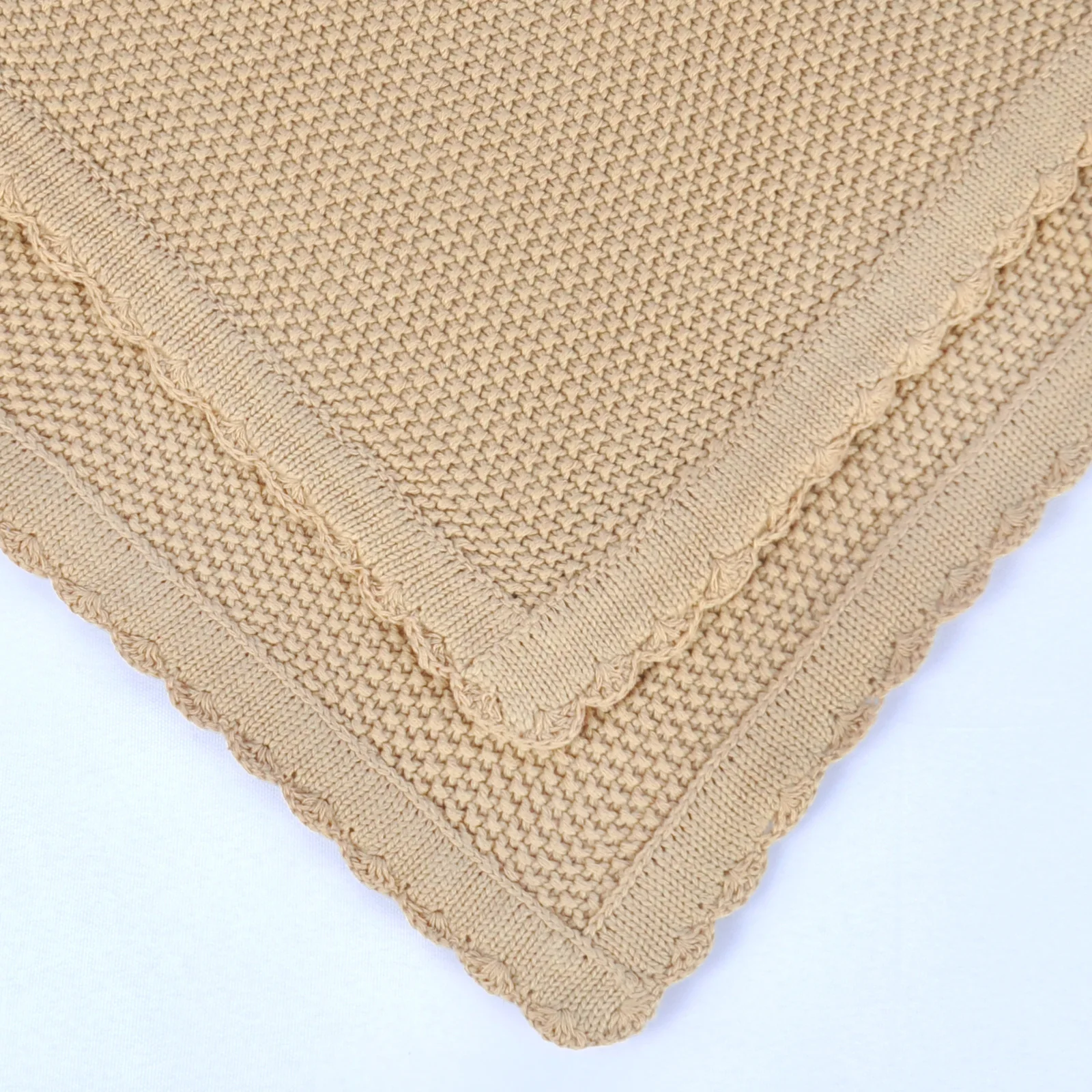 IVY Golden Supplier Baby Receiving Blanket Newborn Plain Knitted Baby Swaddle Cotton Cable Knit Baby Blanket details