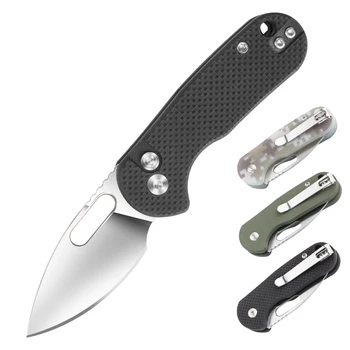 D2 Stainless Steel G10 Material Handle Self-Defense Folding Knife Camping Outdoor Hiking Hunting Survival  Pocket Knives