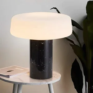 Post-modern Simple Marble Table Lamp Nordic Designer Model Room Living Room Art Bedroom Bedside Glass Table Lamp