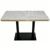 dessus gris italien brillant + base en acier inoxydable noir