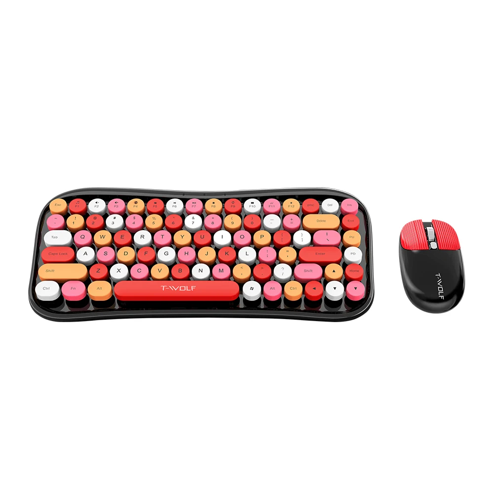 Dual Mode Wireless Gaming Keyboard Mouse Combos Black Wireless Bt Keyboard
