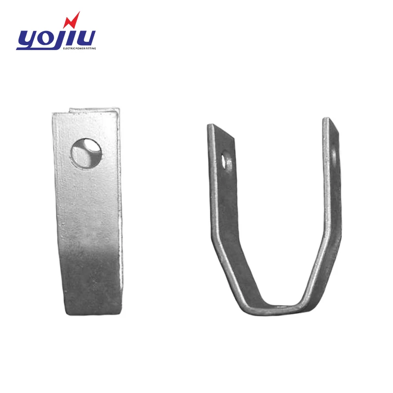 D Shackle Type Insulator Overhead Line Fittings Smooth Surface Steel Iron Bracket