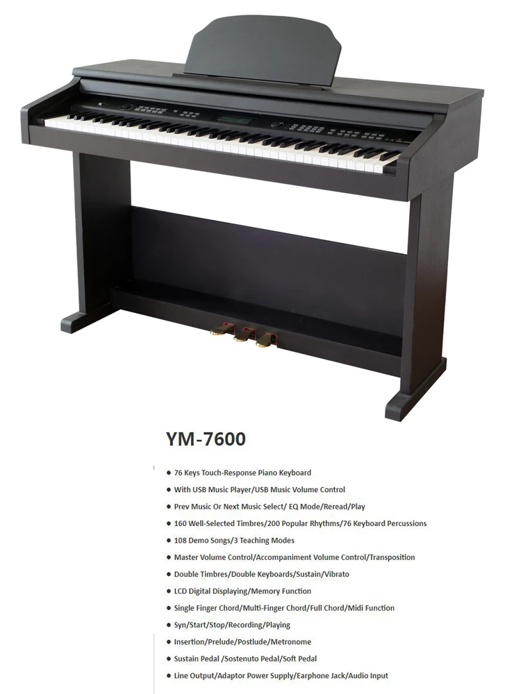 Цифровое пианино с молоточковыми клавишами. Electronic Upright Piano. Пианино uongmei 863 фото и характеристики.