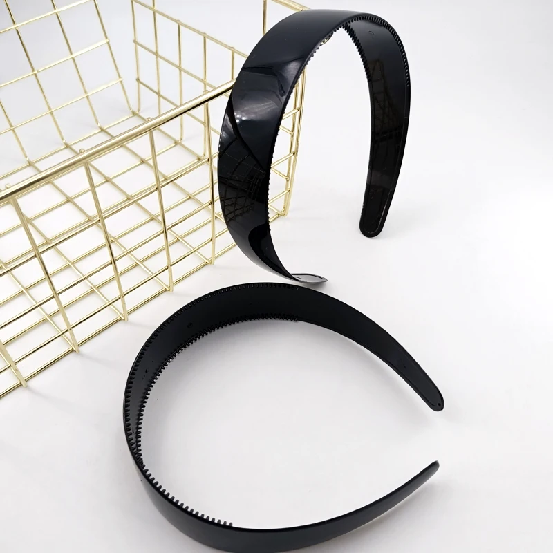 3cm Plastic Headbands With Nonslip Comb Plastic Hair Hoop For Women