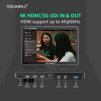 FEELWORLD LUT11S Custom Packaging 10.1" Professional Camera Monitor, 2000nits, 3D LUT, Touch Control, 3G-SDI, Factory Price detail image