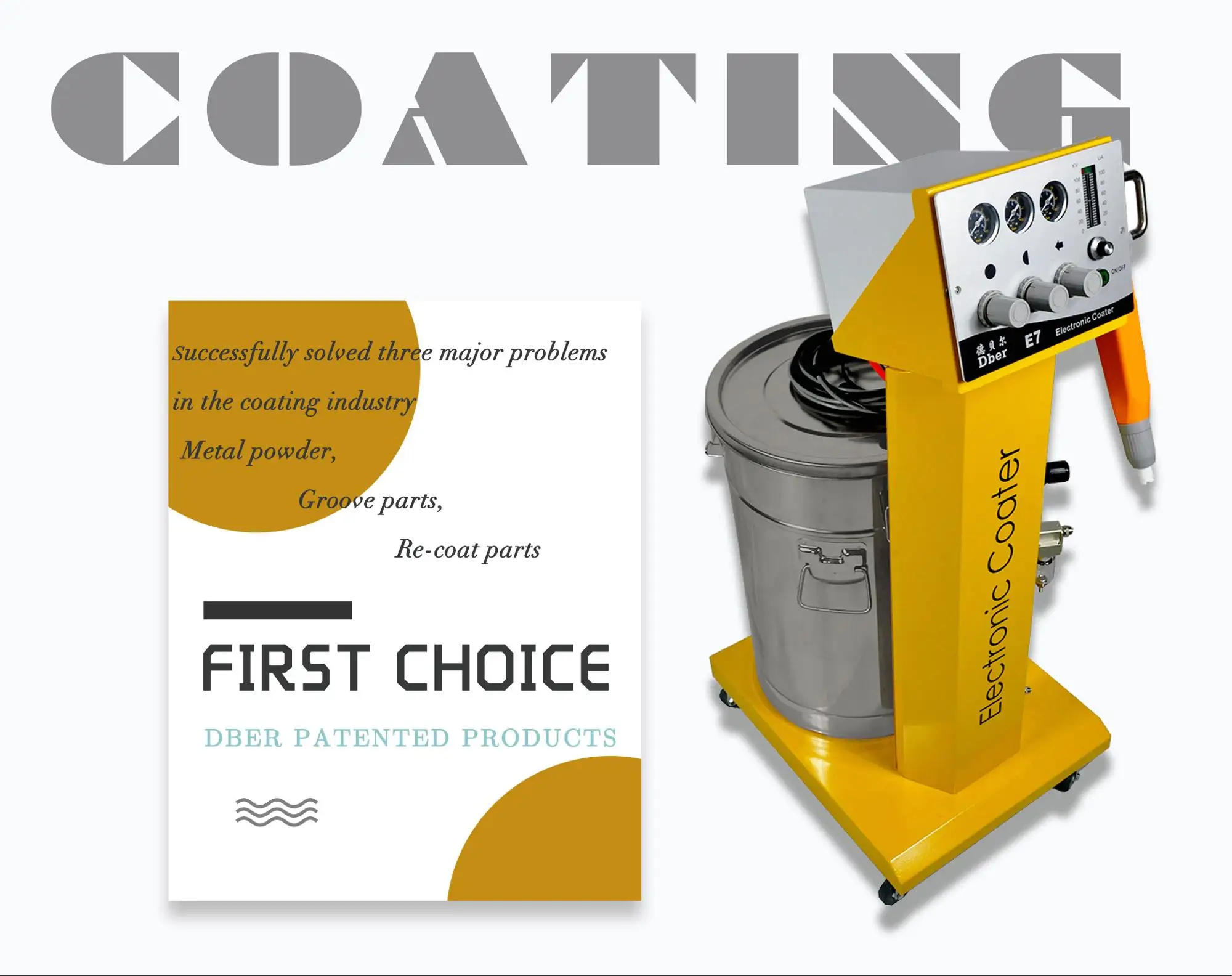 Dber Industrial Powder Coat Paint Sprayer Powder Painting Line Coating