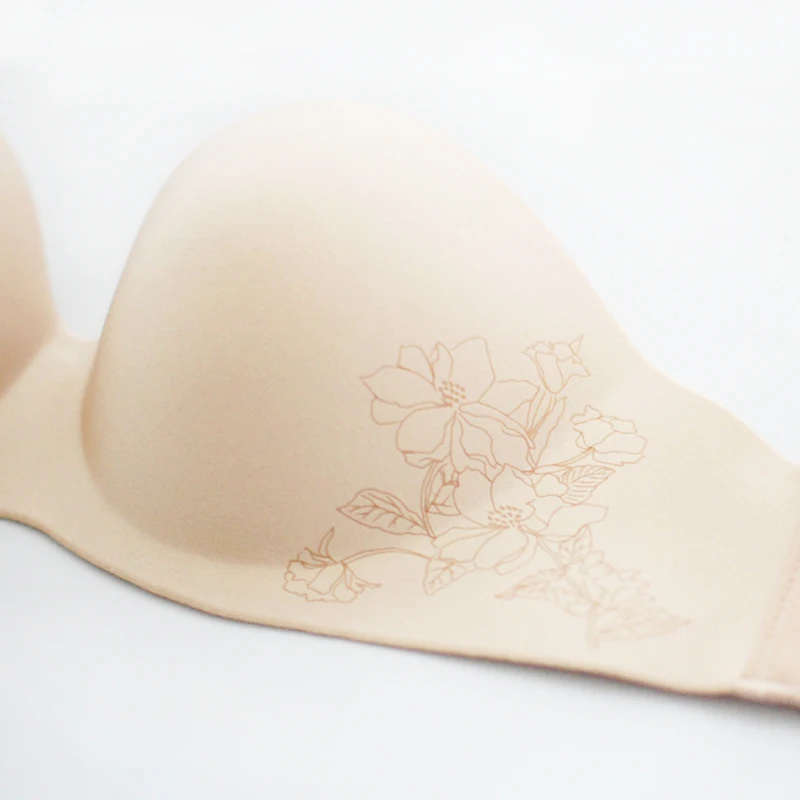 Side Closure Gathering Bra Women Invisible