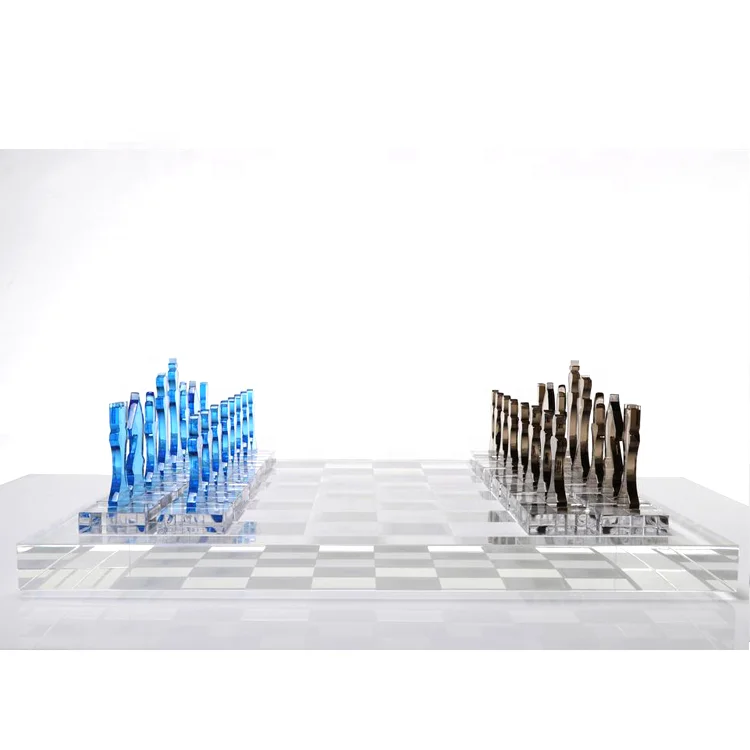 Jogo de xadrez de madeira definido Deluxe Ouro Chess Set Titanium