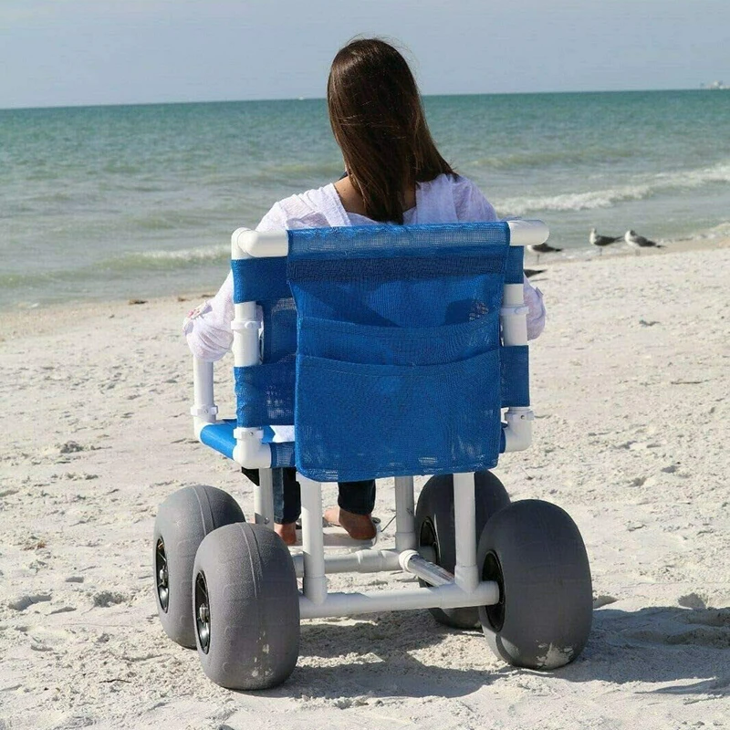 Professional Commode beach Wheelchair With Wheels Old Man Toilet Chair Bathroom outdoor wheelchair for beach - BZ-beach-01 factory