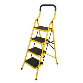 Foldable Non Slip 3 steps 4 Step Steel Ladder tread Stepladder Safety Handrail Rail
