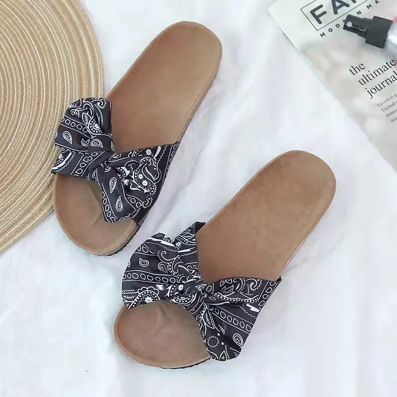 Tulipaner jeans Pirat Wholesale Wholesale cheap price high quality slippers plus size bowknot  flat slides slip on spandex sandals summer spring trendy chic shoe From  m.alibaba.com