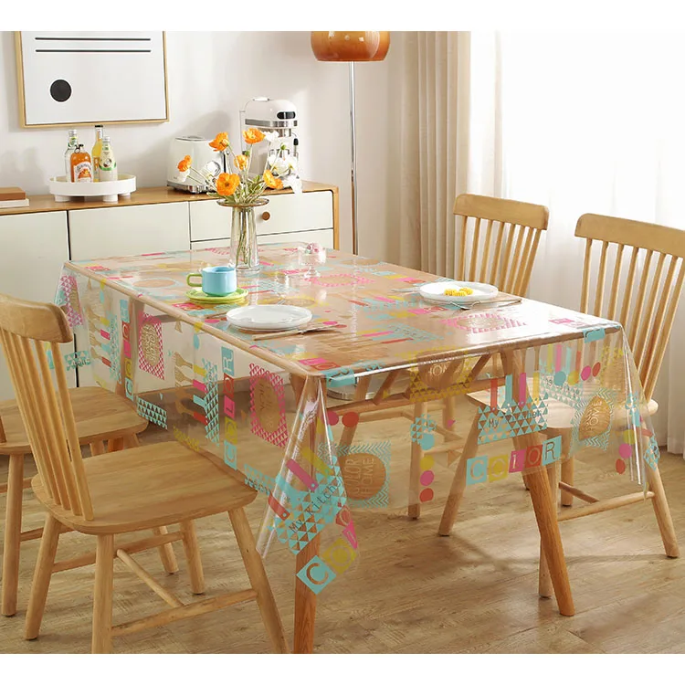 High Quality Clear Pvc Tablecloth Table Protector Clear Plastic