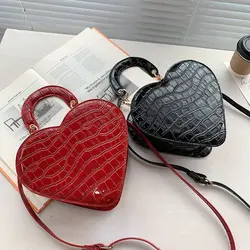 2021 New Fashion Ladies Shoulder Bags PU leather Heart Shaped Crossbody Bag For Women Cute Messenger Crossbody Purses