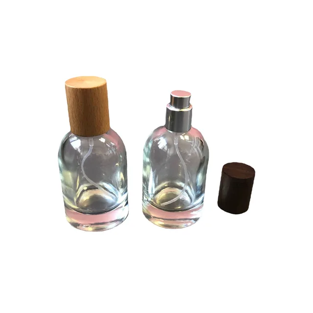 High-Grade 50ml Dark Blue Flat Square Perfume Glass Bottle Empty Sub Spray Bottle