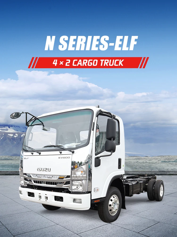 Qingling Brand New Isuzu Cabin Chassis Truck Elf 150hp Cargo Trucks For Sale 4jz1 Diesel Engine