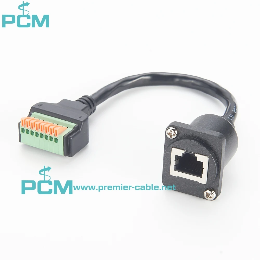 RJ45 8P8C Panel Mount Breakout Board with Screw Terminal details