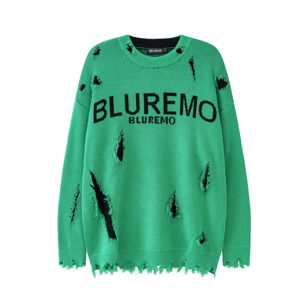 Jacquard Maglione Con Lettera Maglione Jacquard Con Lettera