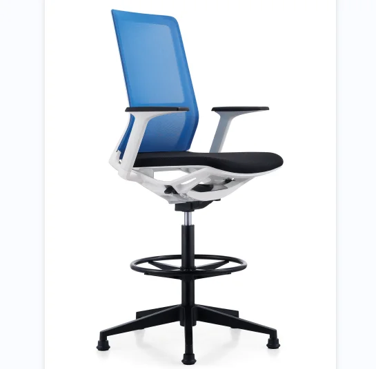 Adjustable Hot Sale Ergonomic Bar Stool Chair Mesh Office Chair Padded ...