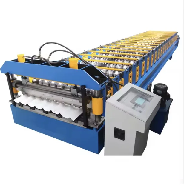 Automatic Corrugated Steel Roof Tile Making Metal Wall Plate Production Line Corrugated Roof Roll Forming Machine