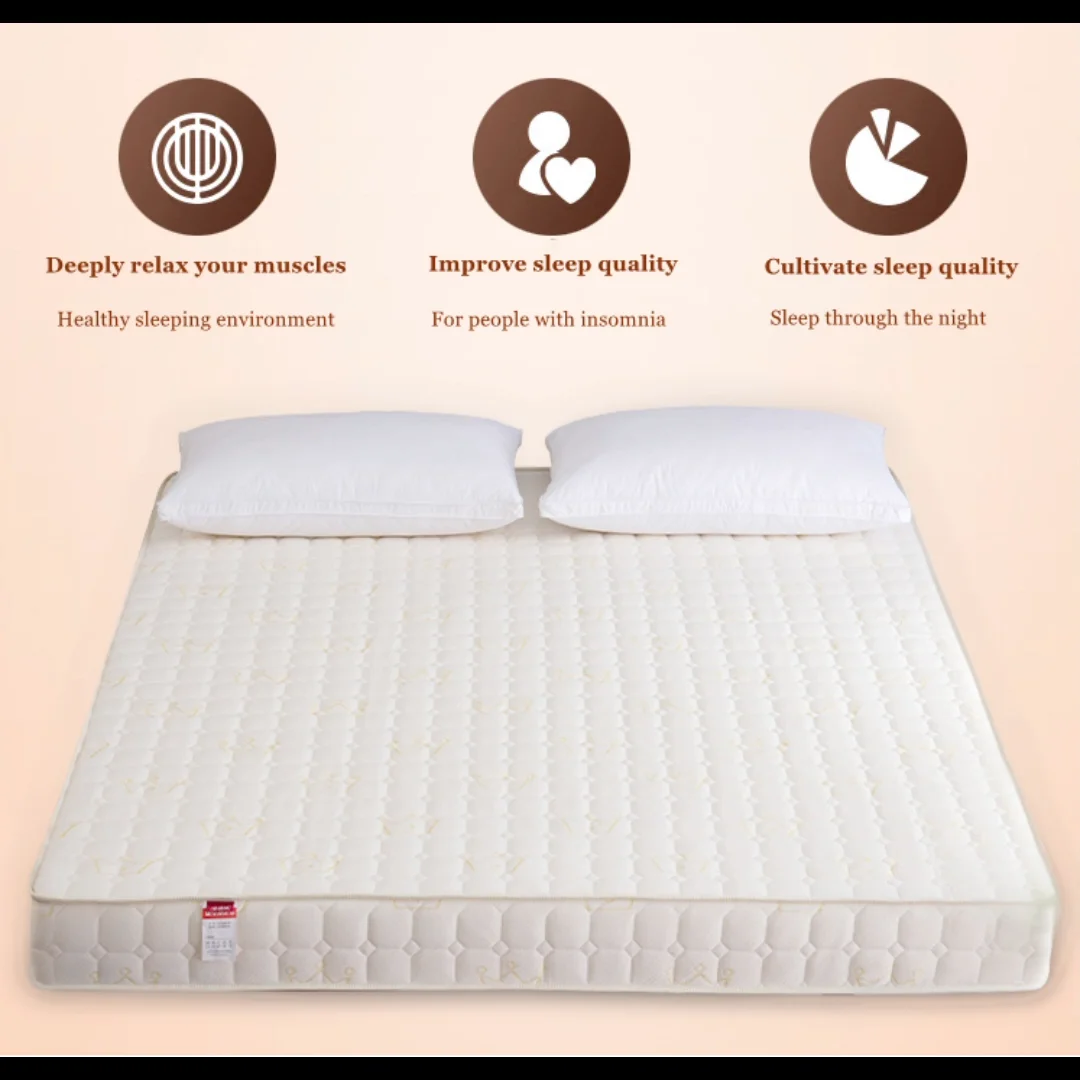 Queen King Size Compress Memory Foam Bed With Breathable Knitted Cover 