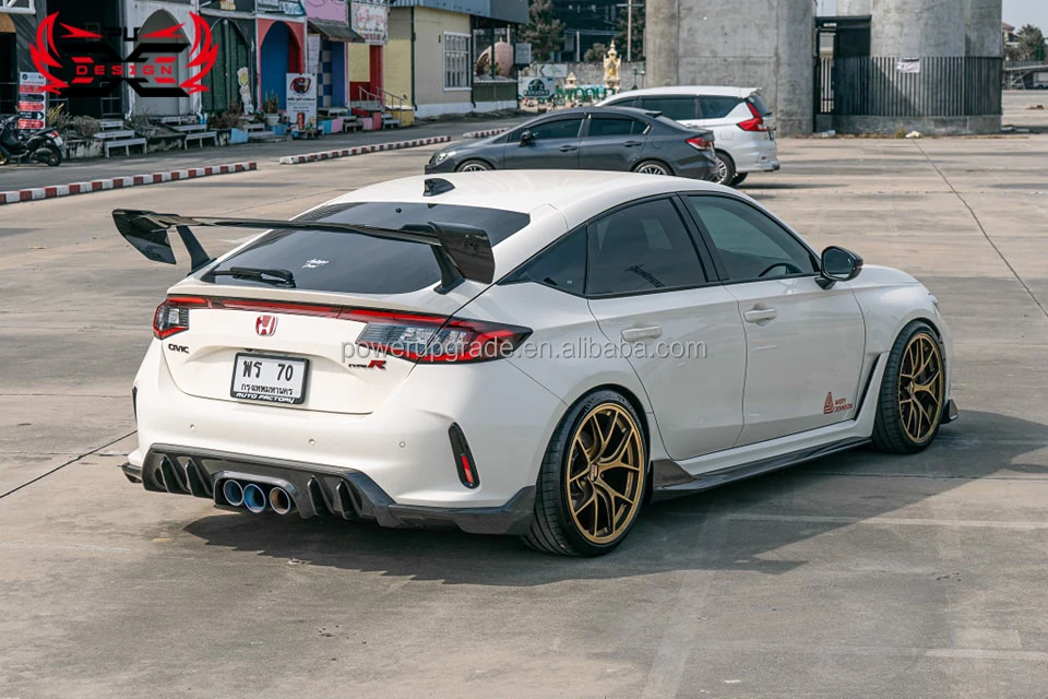 Dry Carbon Rear Spoiler for Honda Civic FL5 Type R - AD Style Rear Wing ...