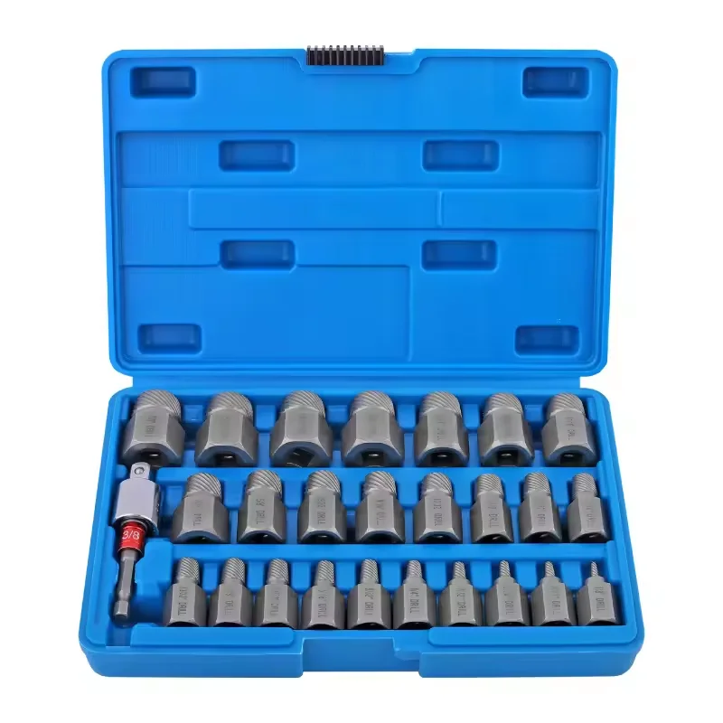 Hot Sale 27PCS  Power Tool and Hand Tool Combine Used Material Broken Screw Bolt Extractor Set