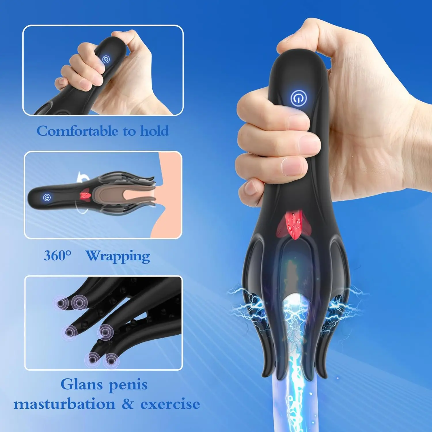 Male Adult Sex Toy for Men Vibrator with Licking Tongue Masturbator for  Couples
