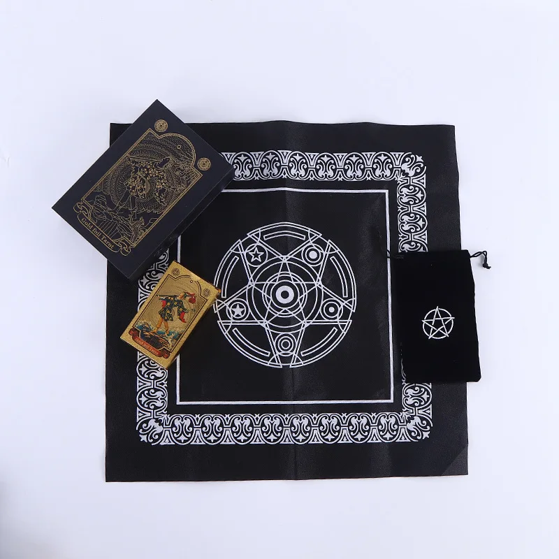 Заводские карты Таро, индивидуальная печать, дешевые карты Таро, Высококачественная игра гадания 12x7, золотой фольгированный Таро