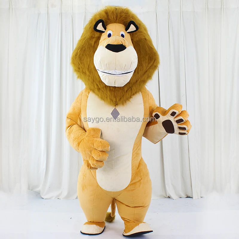 Saygo Wholesale Mascot Costumes Cartoon Promotion Inflatable Dragon Lion Tiger Teddy Bear Monkey Panda Mascot Costumes for Party