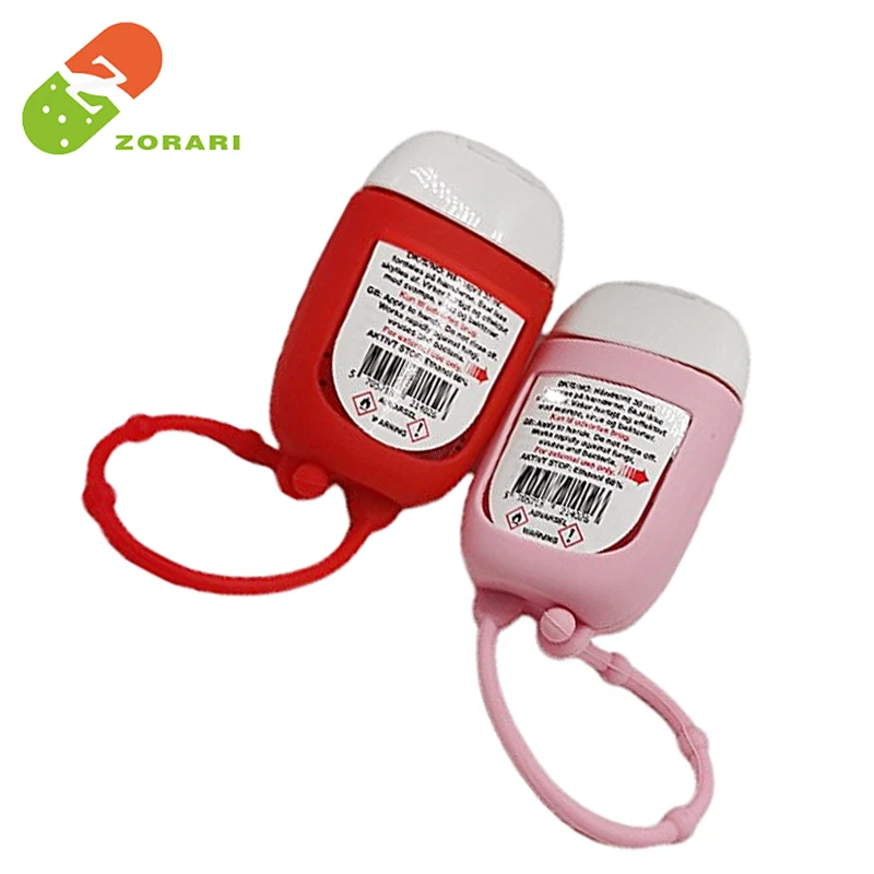 30 мл 75% спиртовой Мини карманный Антибактериальный фирменный гель для дезинфекции рук с держателем в