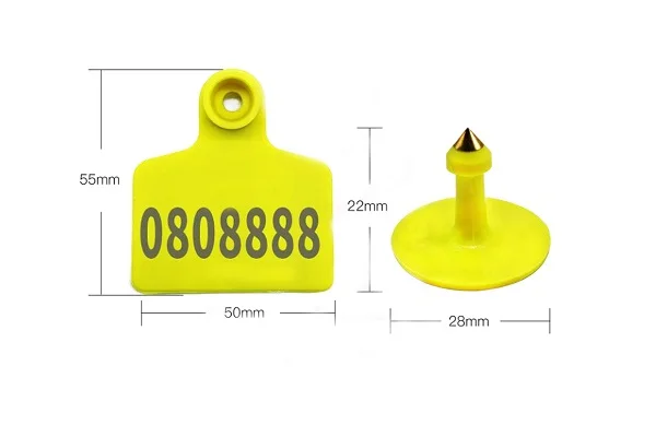UHF RFID Animal Microchip Cow Ear Tag Identification Tag
