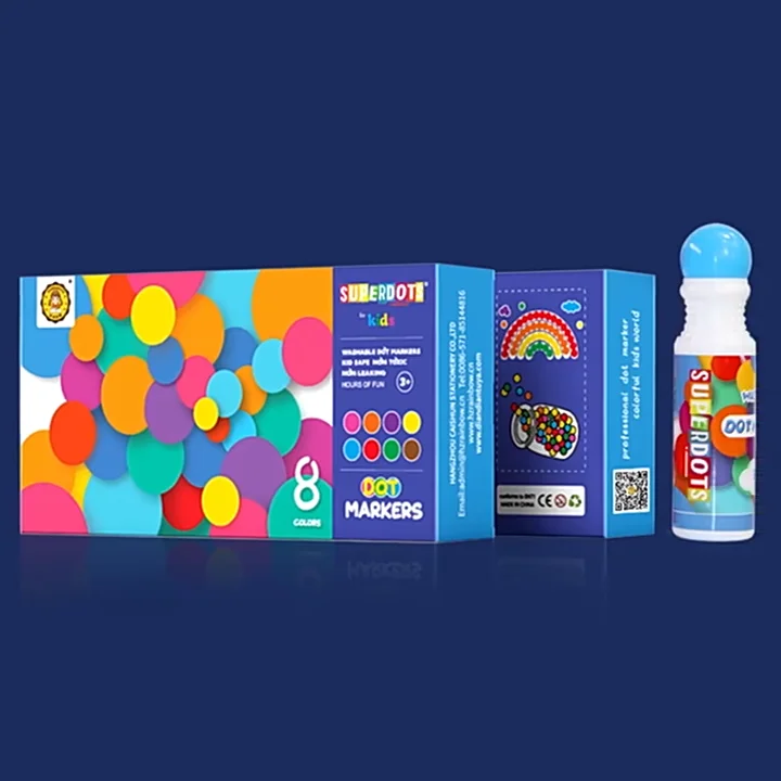 Factory Price Superdots Markers 8pack Rainbow Washable Non Toxic 8